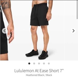 lululemon at ease shorts - black